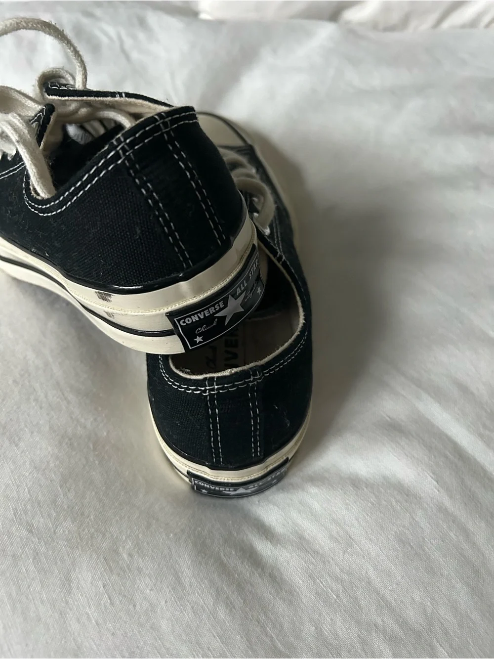 Converse Kids Black and White Canvas Low-Top Sneakers